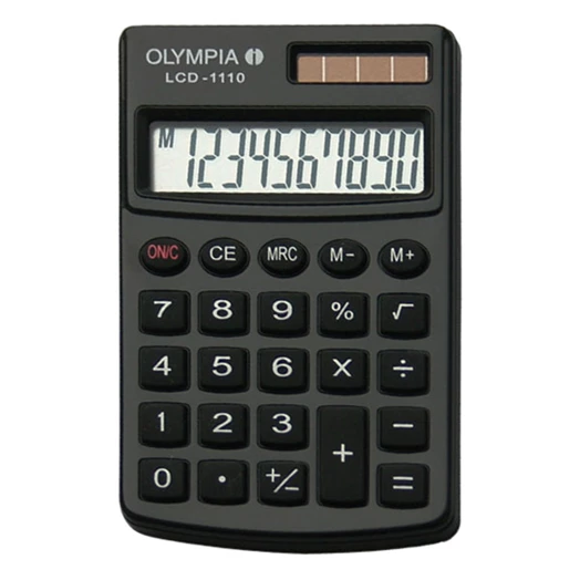 Számológép zseb OLYMPIA LCD-1110 10 digit fekete