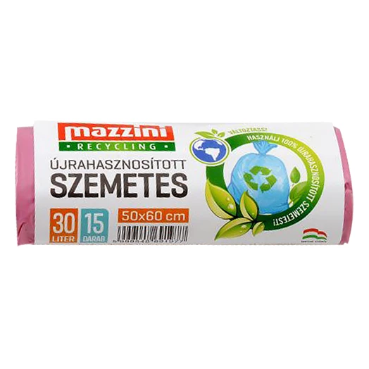 Szemeteszsák MAZZINI 30L újrahasznosított 15 darabos