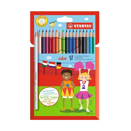 Színes ceruza STABILO Color Swano hatszögletű 18 db/készlet