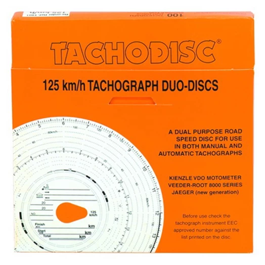 Tachográf 125km-es 1 napos (blu8) 100 darabos