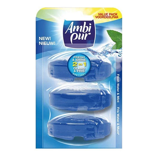 Toalett illatosító utántöltő AMBI PUR 3x55 ml water&mint