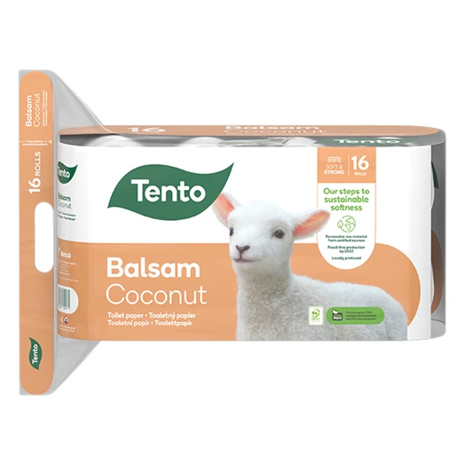 Toalettpapír TENTO Balsam coconut 16 tekercses 3 rétegű