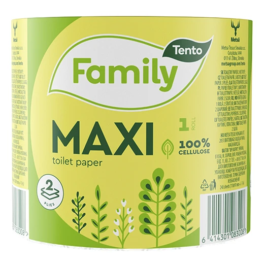 Toalettpapír TENTO Family maxi rec. 30 m 1 tekercses 2 rétegű
