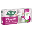 Toalettpapír TENTO Family pink dekor mintás 8 tekercses 3 rétegű