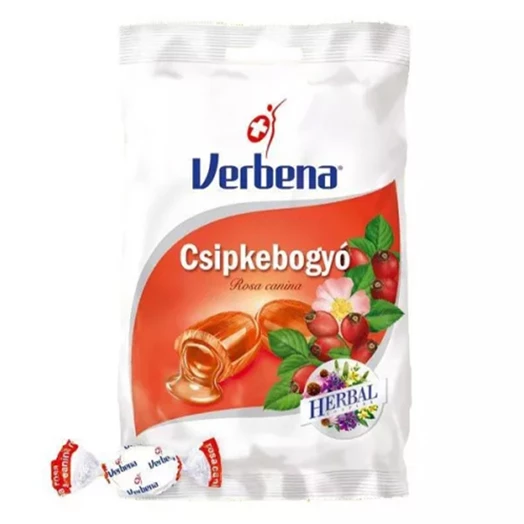 Töltött keménycukorka VERBENA csipkebogyó 60g