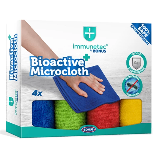 Törlőkendő mikroszálas BONUS Bioactive 32x32cm 4 darabos