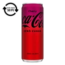 Üdítőital szénsavas COCA-COLA Cherry Zero dobozos 0,33L DRS