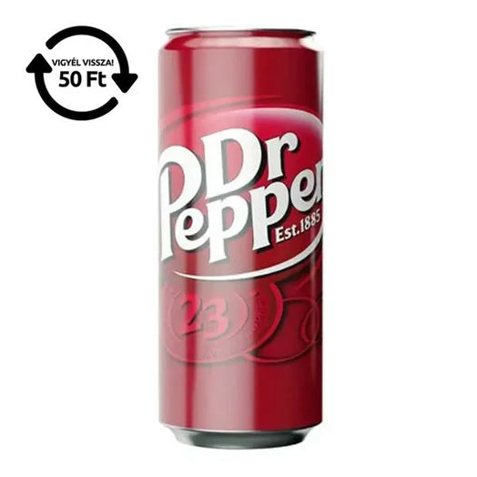Üdítőital szénsavas DR PEPPER dobozos 0,33L DRS