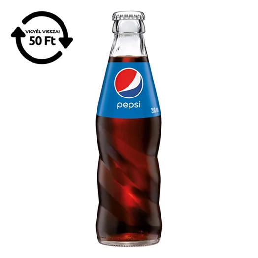 Üdítőital szénsavas PEPSI üveges 0,25L DRS