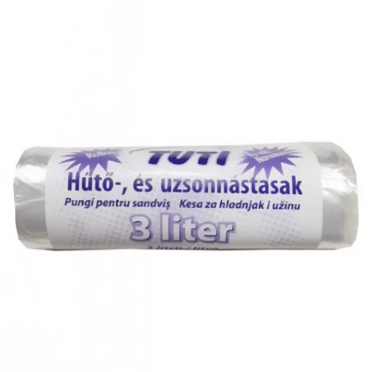 Uzsonnás és hűtőtasak TUTI 25x35 cm 3L 100 darabos