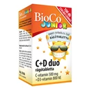 Vitamin BIOCO Junior C + D Duo családi rágótabletta 100 darab