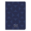 Zsebnaptár PLANALL B/6 heti álló fehér lapos aranyozott Blue 2026.