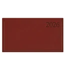 Zsebnaptár TOPTIMER Traditional T030 fekvő fehér lapos bordó 2026.