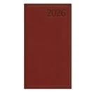 Zsebnaptár TOPTIMER Traditional T035 álló fehér lapos bordó 2026.