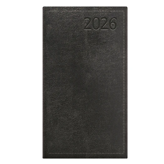 Zsebnaptár TOPTIMER Traditional T035 álló fehér lapos fekete 2026.