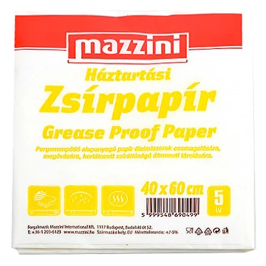 Zsírpapír MAZZINI 40x60cm 5 íves